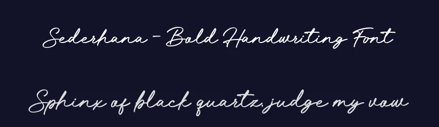 Sederhana – Bold Handwriting Font by Basnistudio — Script Handwritten Font — thumbnail 2