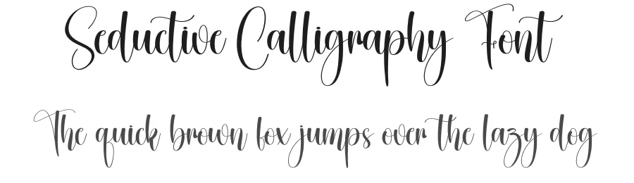 Seductive Calligraphy Font by creativeletter — Script Handwritten Font