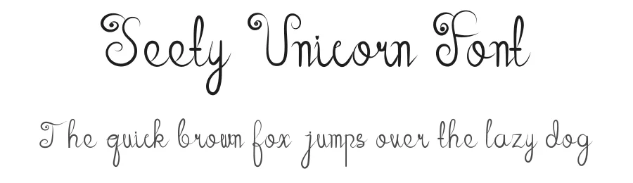 Seety Unicorn Font by ronistudio — Script Handwritten Font