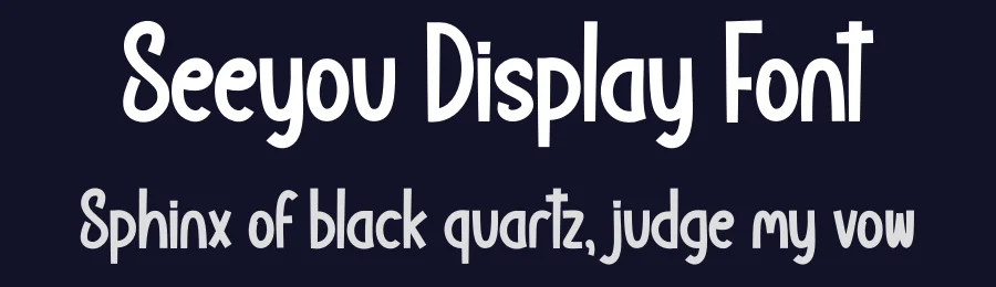 Seeyou Display Font by creativeletter — Display Font — thumbnail 2