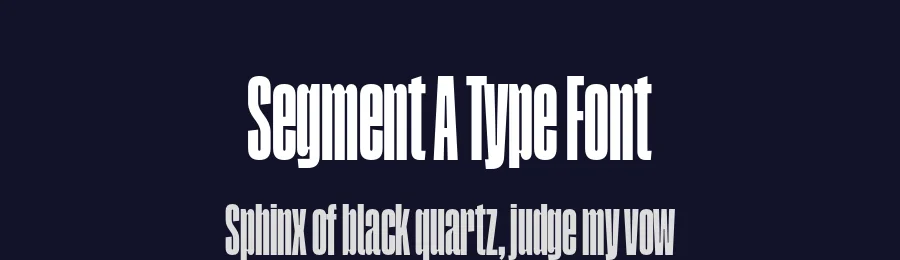 Segment A Type Font by Kobuzan — Sans Serif Font — thumbnail 2