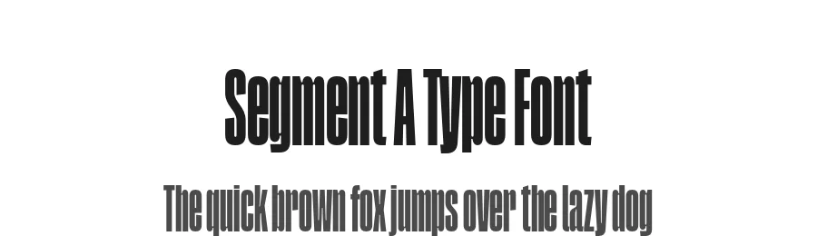 Segment A Type Font by Kobuzan — Sans Serif Font
