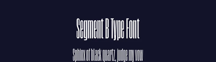 Segment B Type Font by Kobuzan — Sans Serif Font — thumbnail 2