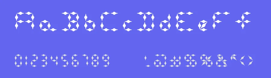 Segmented Display Font by Jason Santos — Display Font — thumbnail 3