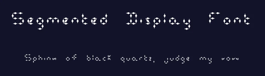 Segmented Display Font by Jason Santos — Display Font — thumbnail 2