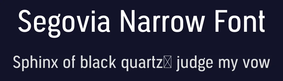 Segovia Narrow Font by Zafara — Decorative Font — thumbnail 2