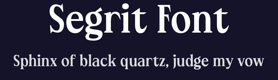 Segrit Font by Drizy — Serif Font — thumbnail 2