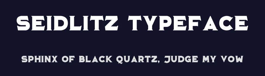 Seidlitz Typeface by Bart Wesolek — Decorative Font — thumbnail 2
