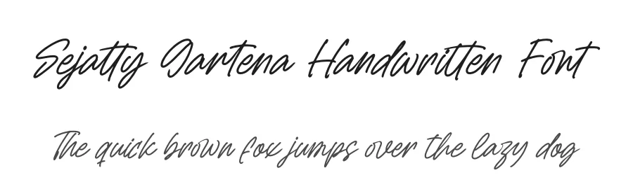 Sejatty Gartena Handwritten Font by letterenastudios — Script Handwritten Font