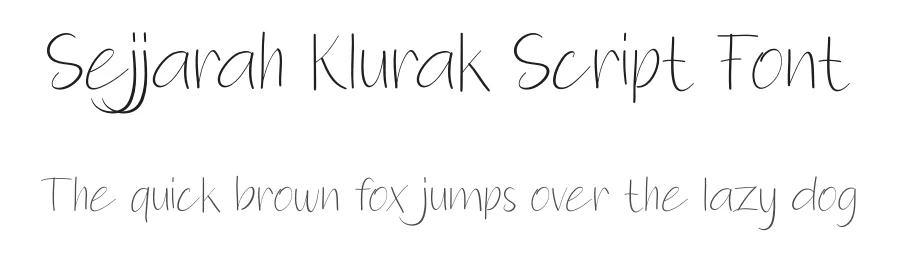 Sejjarah Klurak Script Font by Rachmad bagus f — Script Handwritten Font