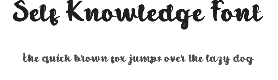 Self Knowledge Font by CalligraphyFonts.net — Script Handwritten Font