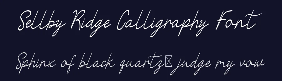Sellby Ridge Calligraphy Font by edricstudio — Script Handwritten Font — thumbnail 2