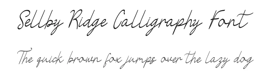 Sellby Ridge Calligraphy Font by edricstudio — Script Handwritten Font