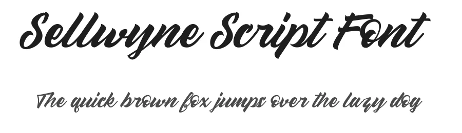 Sellwyne Script Font by Garisman Std — Script Handwritten Font