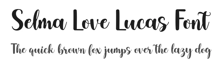 Selma Love Lucas Font by Areatype — Script Handwritten Font
