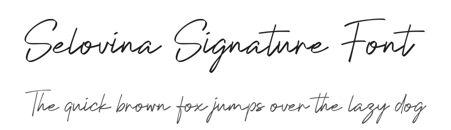 Selovina Signature Font by Funtype — Script Handwritten Font