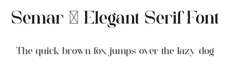 Semar β Elegant Serif Font by Aqeel Art β Serif Font