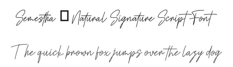 Semestha – Natural Signature Script Font by Funtype — Serif Font