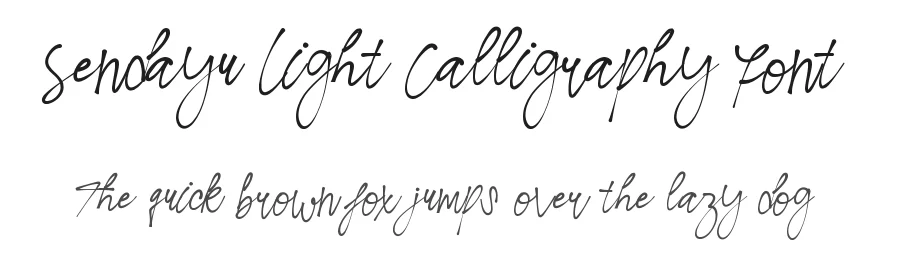 Sendayu Light Calligraphy Font by edricstudio — Script Handwritten Font