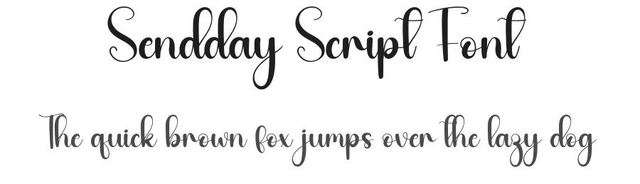 Sendday Script Font by andikastudio — Script Handwritten Font