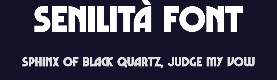 Senilità Font by Pietro Filippeschi — Display Font — thumbnail 2