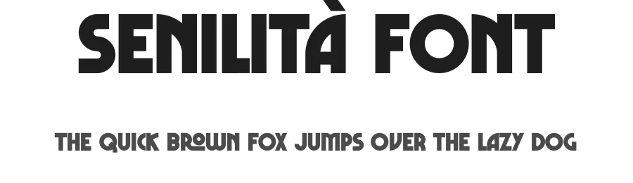 Senilità Font by Pietro Filippeschi — Display Font