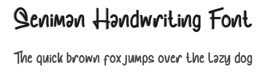 Seniman Handwriting Font by CalligraphyFonts.net — Script Handwritten Font