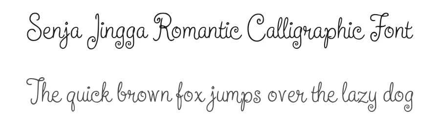 Senja Jingga Romantic Calligraphic Font by Mei Suseno — Script Handwritten Font