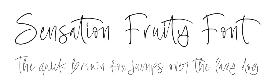Sensation Fruity Font by stylishtype.co — Script Handwritten Font