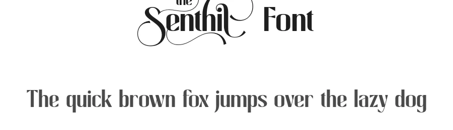 Senthil Font by burntilldead — Sans Serif Font