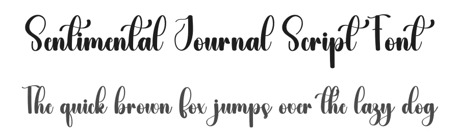 Sentimental Journal Script Font by freshtypeink — Script Handwritten Font