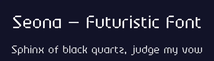 Seona – Futuristic Font by limitype — Display Font — thumbnail 2