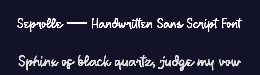 Seprolle — Handwritten Sans Script Font by Anxietype Foundry — Script Handwritten Font — thumbnail 2
