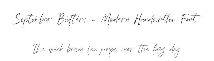 September Butters – Modern Handwritten Font by stylishtype.co — Script Handwritten Font