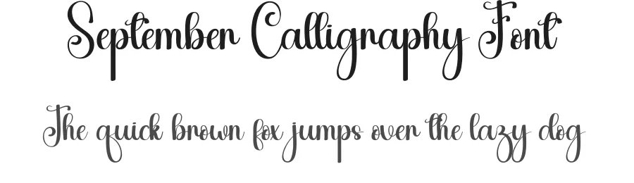 September Calligraphy Font by andikastudio — Script Handwritten Font
