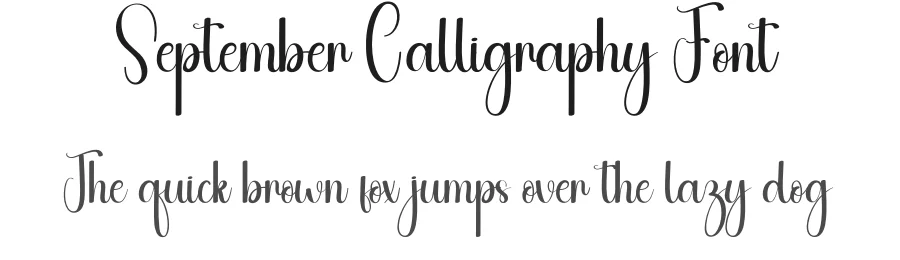 September Calligraphy Font by andikastudio — Script Handwritten Font