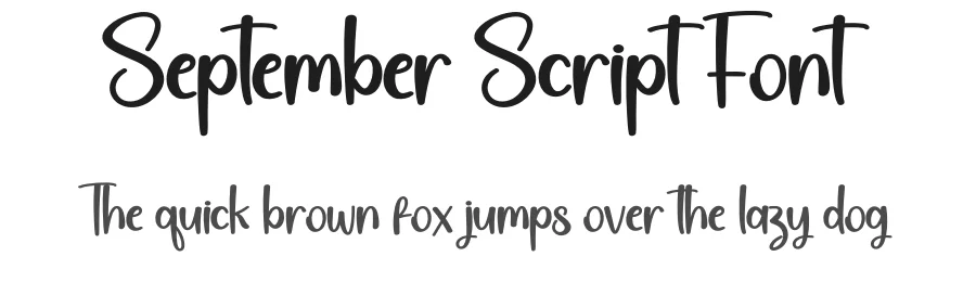 September Script Font by creativeletter — Script Handwritten Font