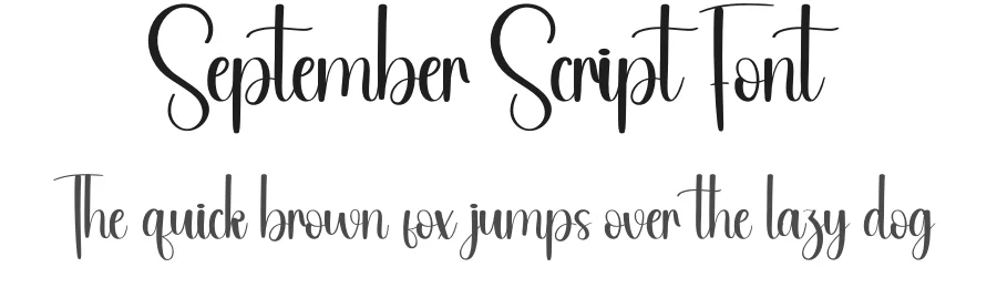 September Script Font by creativeletter — Script Handwritten Font