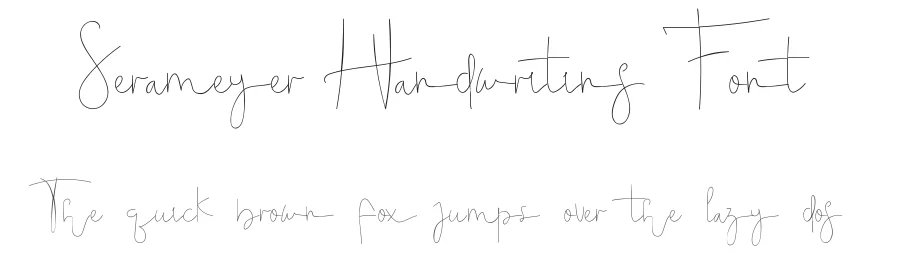 Serameyer Handwriting Font by edricstudio — Script Handwritten Font