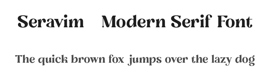 Seravim – Modern Serif Font by Ragamkata — Display Font