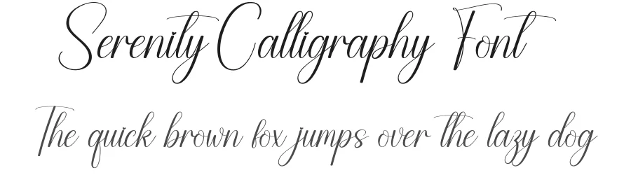 Serenity Calligraphy Font by creativeletter — Script Handwritten Font