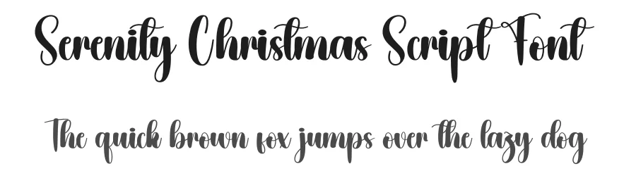 Serenity Christmas Script Font by creativeletter — Script Handwritten Font