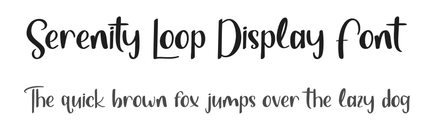 Serenity Loop Display Font by Creatifontstudios — Script Handwritten Font