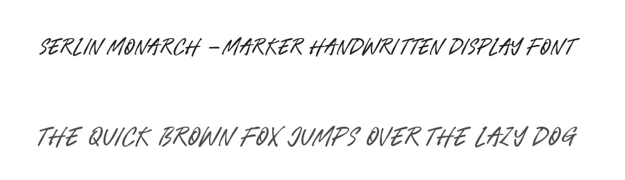 Serlin Monarch – Marker Handwritten Display Font by letterenastudios — Script Handwritten Font