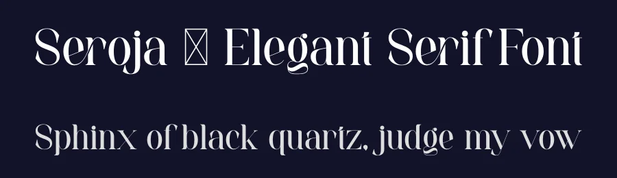 Seroja – Elegant Serif Font by Aqeel Art — Serif Font — thumbnail 2