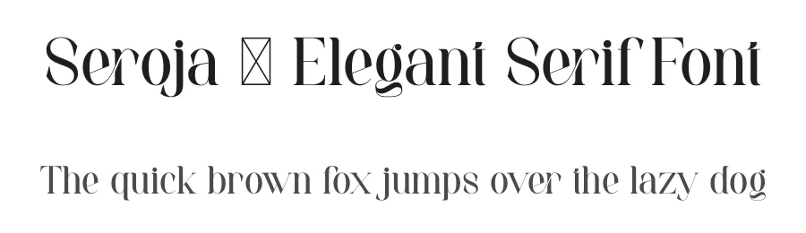 Seroja β Elegant Serif Font by Aqeel Art β Serif Font