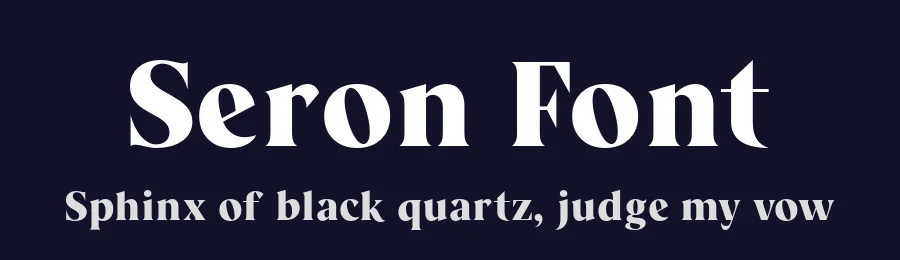 Seron Font by Indotype Foundry — Display Font — thumbnail 2