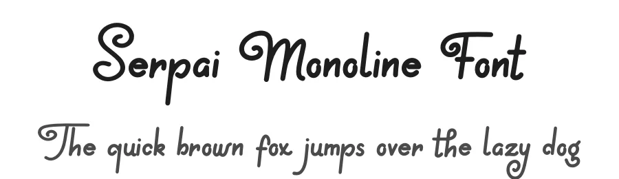 Serpai Monoline Font by Gracetypestudio — Script Handwritten Font