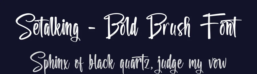 Setalking – Bold Brush Font by stylishtype.co — Script Handwritten Font — thumbnail 2