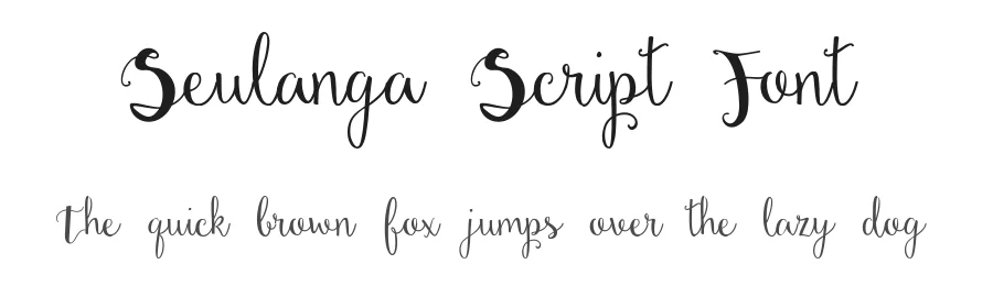 Seulanga Script Font by Gfont — Script Handwritten Font